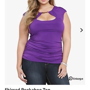 Torrid 5 keyhole royal purple top